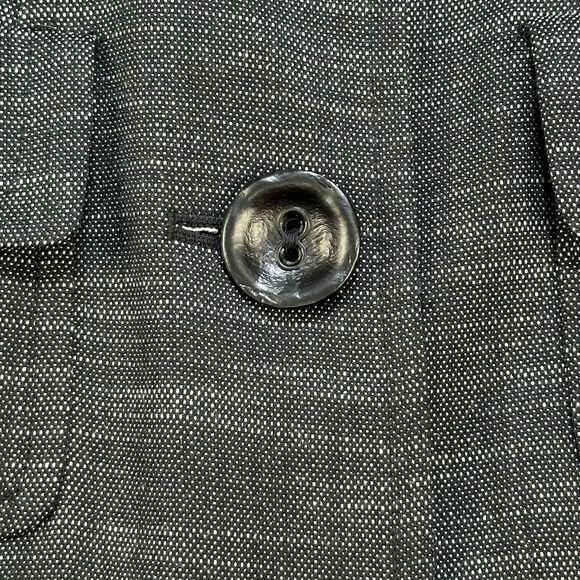 Anne Klein Skirt Suit Women 8P Petite Black White Belt Career Office Corp - Picture 5 of 11